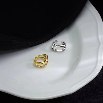 Ear Cuff Non - Piercing Double Layer Ear Clip Earrings - LaVie Jewelery