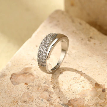 18K Gold Plated Stainless Steel Natural Stone Sun Rings - LaVie Jewelery