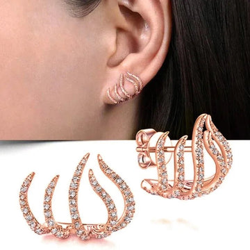 Crystal Rhinestone Claw Stud Earrings - LaVie Jewelery