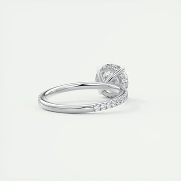 Classic 925 Sterling Sliver 2 Carat Round D - E Moissanite Ring - LaVie Jewelery