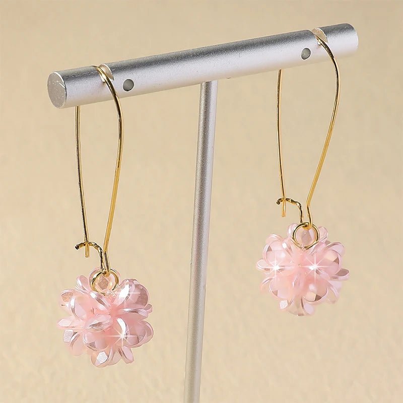 Flower Ball Versatile Elegant Long Earrings - LaVie Jewelery