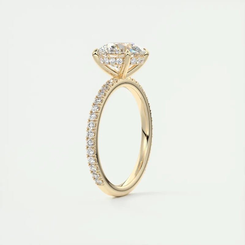 Classic 925 Sterling Sliver 2 Carat Round D - E Moissanite Ring - LaVie Jewelery