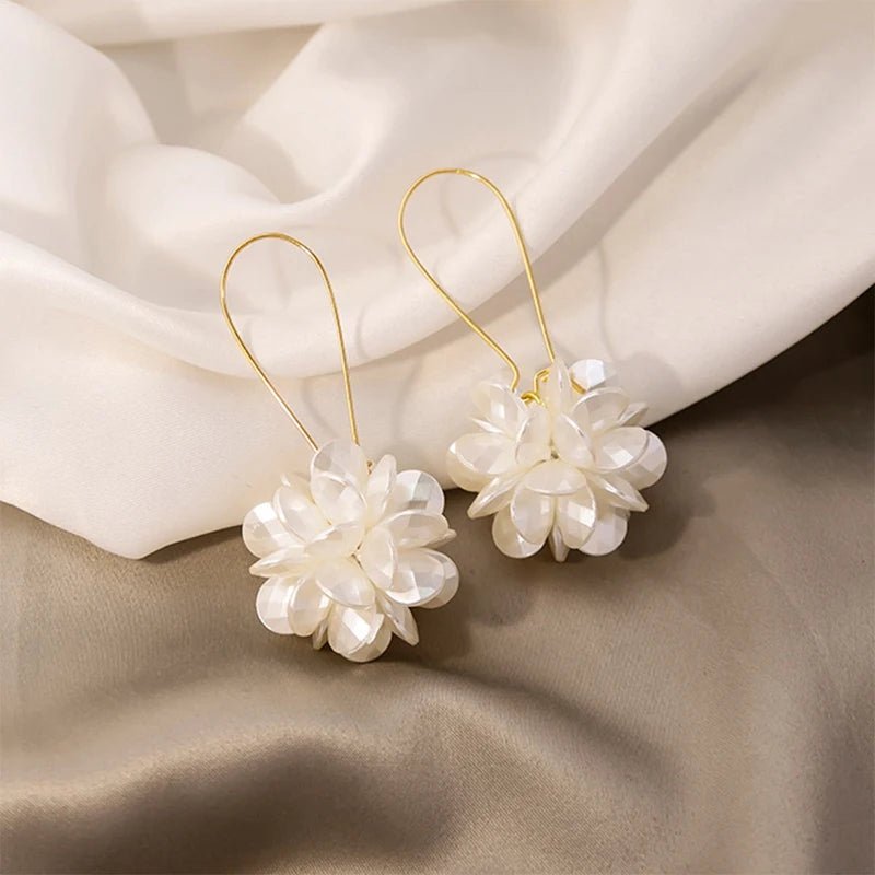 Flower Ball Versatile Elegant Long Earrings - LaVie Jewelery