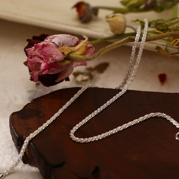 Silver Color Sparkling Clavicle Chain Choker Necklace - LaVie Jewelery