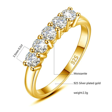 1ct D‑Color Moissanite Eternity Ring - LaVie Jewelery