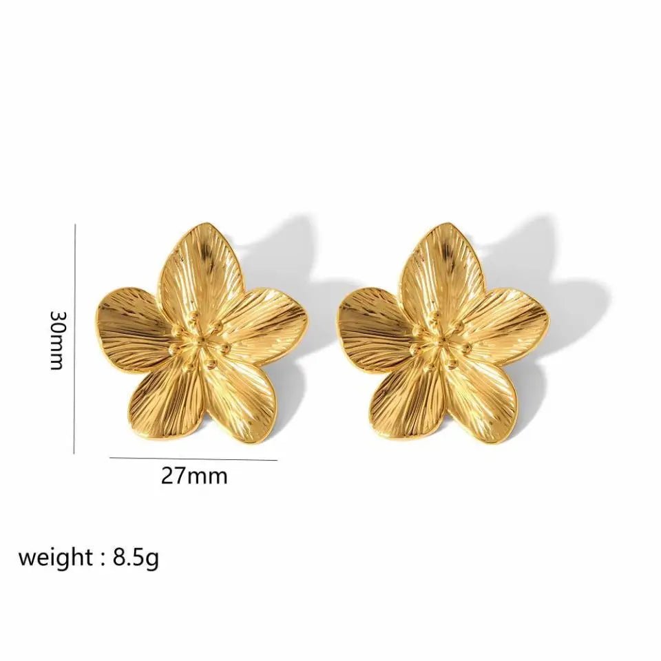 18K Gold Plated Stainless Steel Butterfly Stud Earrings - LaVie Jewelery