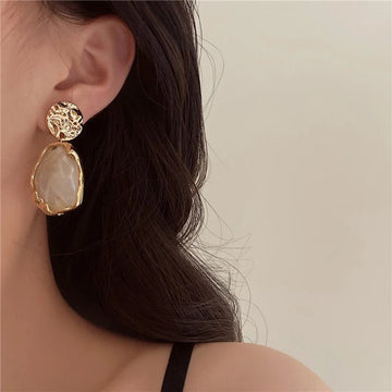Korea Style Irregular Resin Stud Earrings - LaVie Jewelery