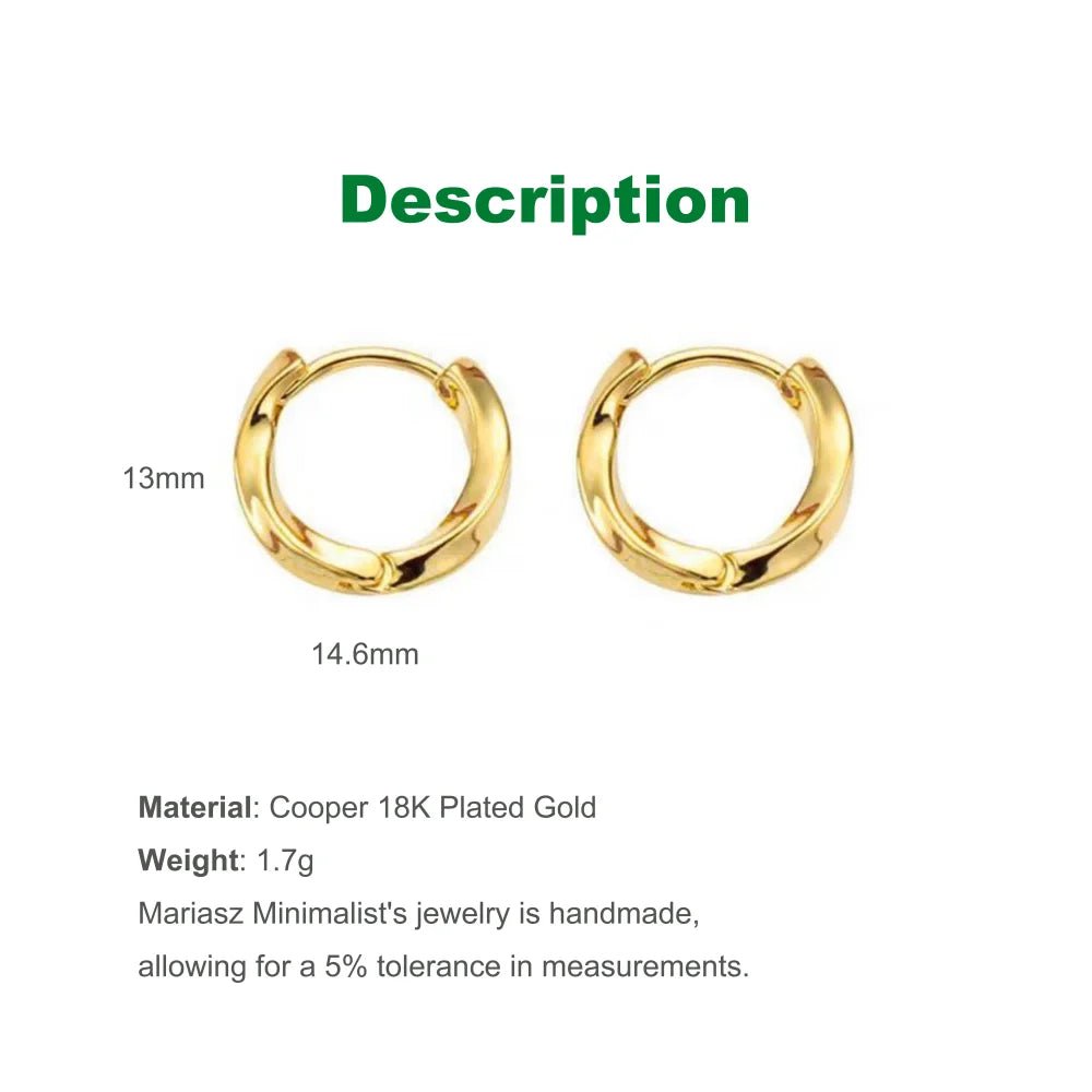 18K Gold Plated Silver Color Circle Hoop Earrings - LaVie Jewelery