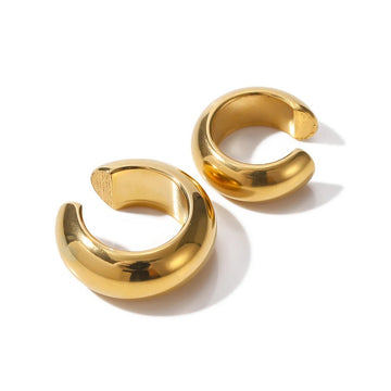 Stainless Steel Gold Silver Earcuff Earrings - LaVie Jewelery