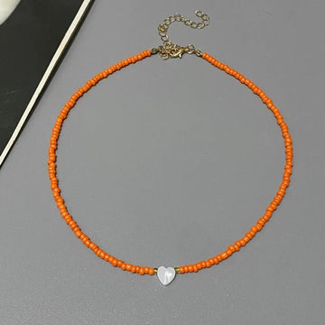 Colorful Love Heart Design Seed Beads Choker Nekklace - LaVie Jewelery