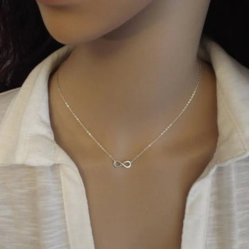 Stainless Steel Boho Charm Infinity Pendant Choker Necklace - LaVie Jewelery