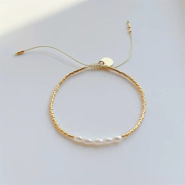 Gold Color Miyuki Beads Natural Pearl Bracelets Jewelry - LaVie Jewelery