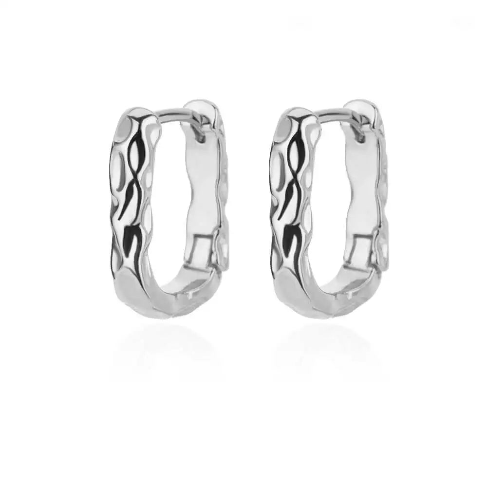 Stainless Steel Vintage Elegant Round Hoop Earrings - LaVie Jewelery