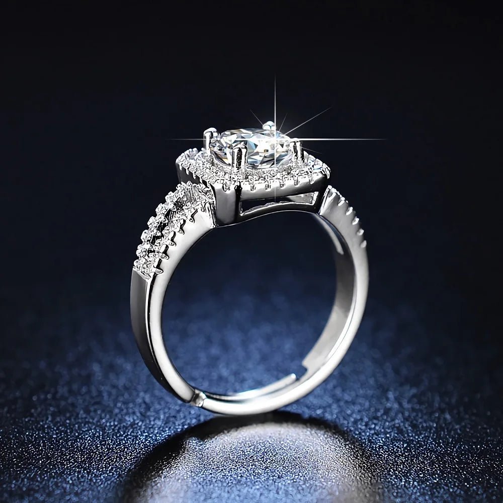 925 Sterling Silver Crystal square Rings - LaVie Jewelery