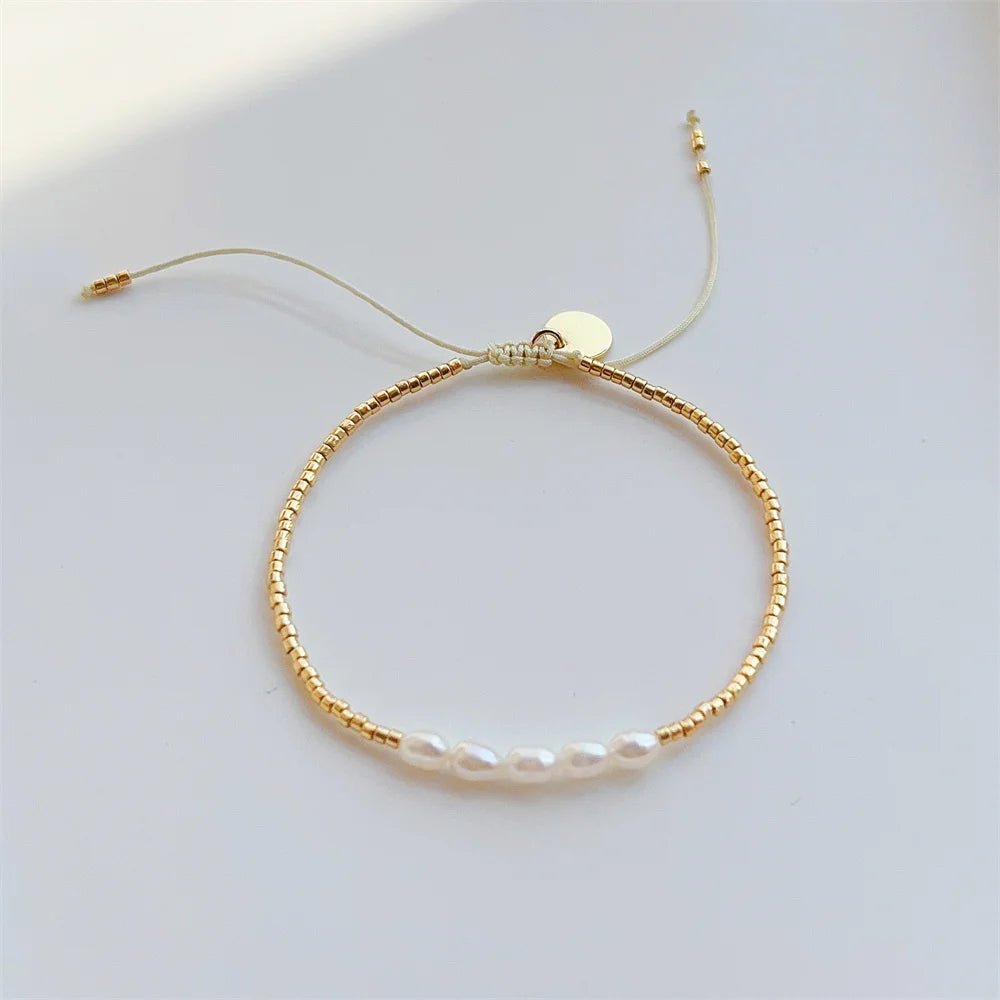 Gold Color Miyuki Beads Natural Pearl Bracelets Jewelry - LaVie Jewelery