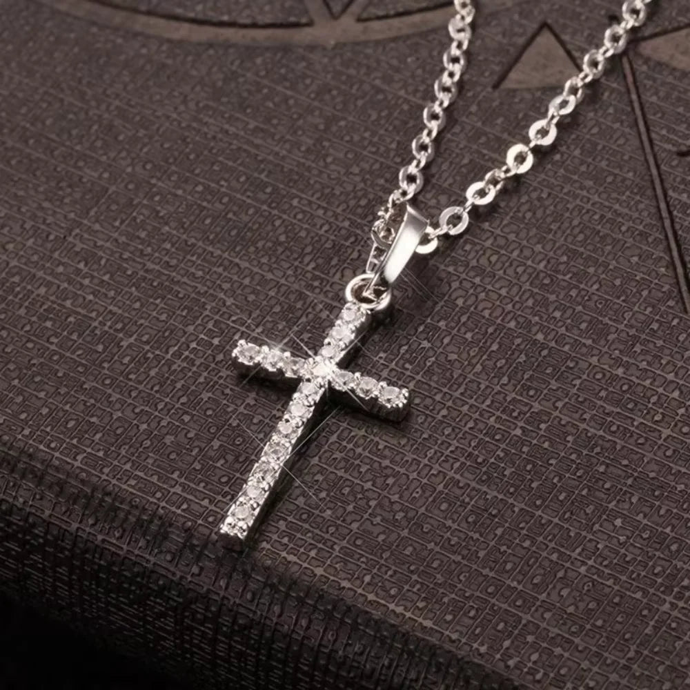 Cross Pendant Rhinestone Adjustable Necklaces - LaVie Jewelery