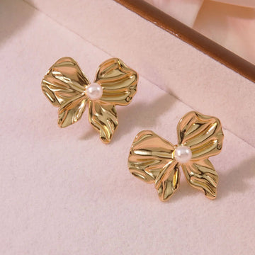 18K Gold Plated Stainless Steel Butterfly Stud Earrings - LaVie Jewelery