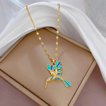 Stainless Steel Gold Color Dragonfly Wings Necklaces For Women - LaVie Jewelery