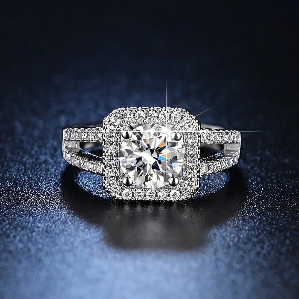 925 Sterling Silver Crystal square Rings - LaVie Jewelery