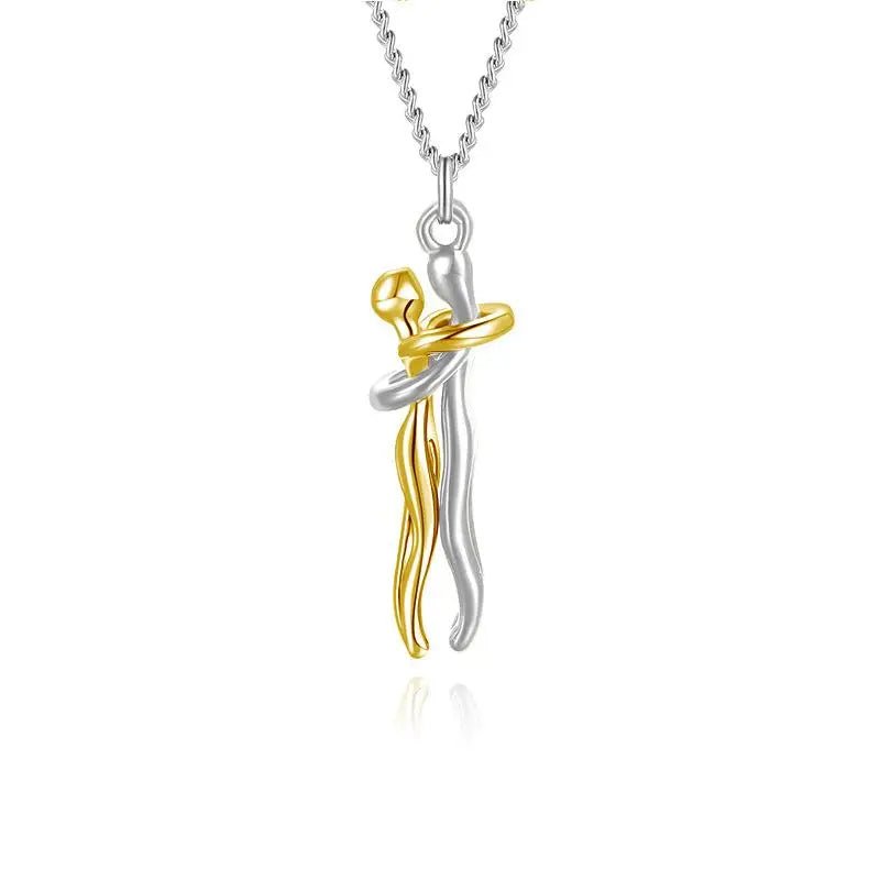 "The Eternal Embrace" Hugging Couple Necklace - The LaVie Jewelry