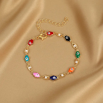 Korean Exquisite Crystal Zircon Colorful Heart Bracelet - LaVie Jewelery