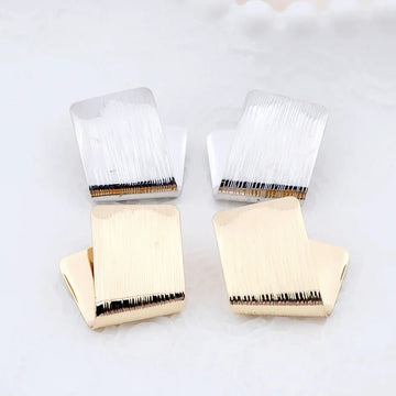 Stylish Small Stud Earrings with Folded Design - LaVie Jewelry