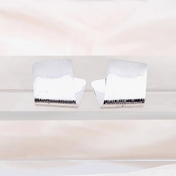Stylish Small Stud Earrings with Folded Design - LaVie Jewelry