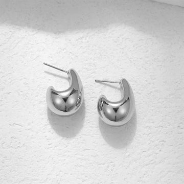 Stainless Steel Round Circle Hoop Earrings - LaVie Jewelery