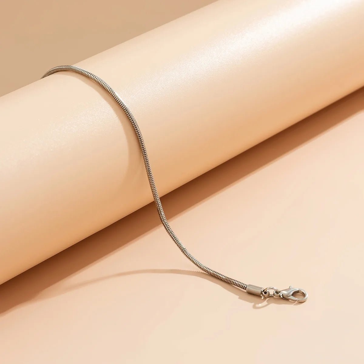Stainless Steel Round Bone Chain Bracelet - LaVie Jewelery