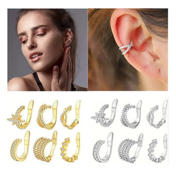 Cute Metal Leaf Earcuff Clips On Earrings - LaVie Jewelery