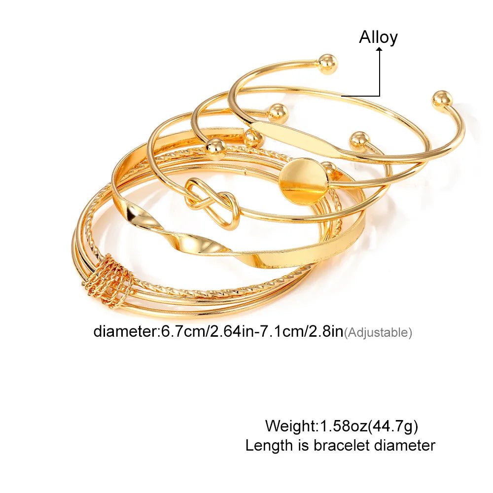 Punk Trendy Multilayer Twist Sparkling Adjustable Bracelets - LaVie Jewelery