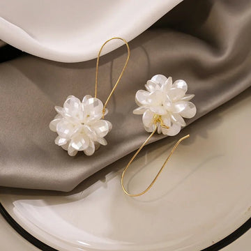 Fashion Trend DIY Pearl Petal Ball Earrings - LaVie Jewelery