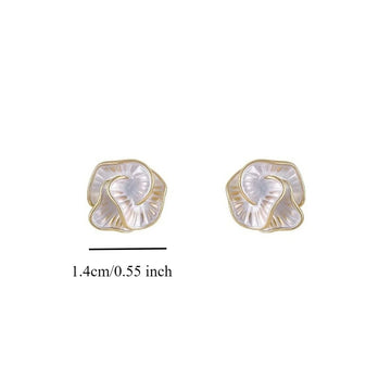Luxury Camellia Stud Earrings - LaVie Jewelery