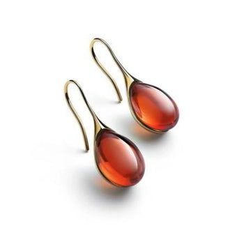 Gold Color Inlay Natural Stone Earrings - LaVie Jewelery