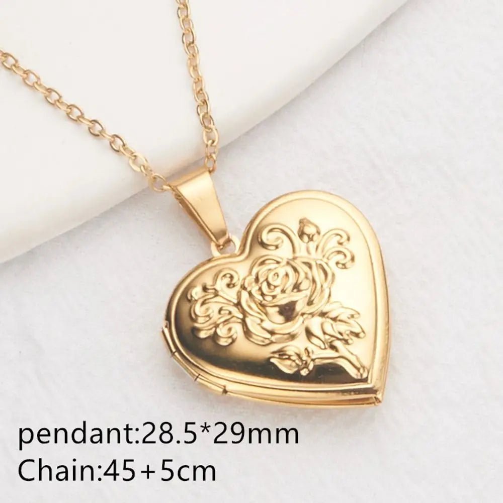"The Timeless Keepsake" Heart Locket Necklace - LaVie Jewelery