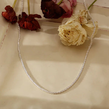 Silver Color Sparkling Clavicle Chain Choker Necklace - LaVie Jewelery