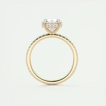 Classic 925 Sterling Sliver 2 Carat Round D - E Moissanite Ring - LaVie Jewelery
