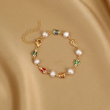 Korean Exquisite Crystal Zircon Colorful Heart Bracelet - LaVie Jewelery