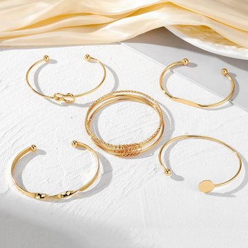 Punk Trendy Multilayer Twist Sparkling Adjustable Bracelets - LaVie Jewelery