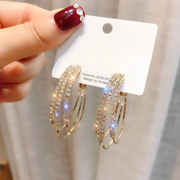 Exquisite Rhinestone Decor Ear Cuff Earrings - LaVie Jewelery