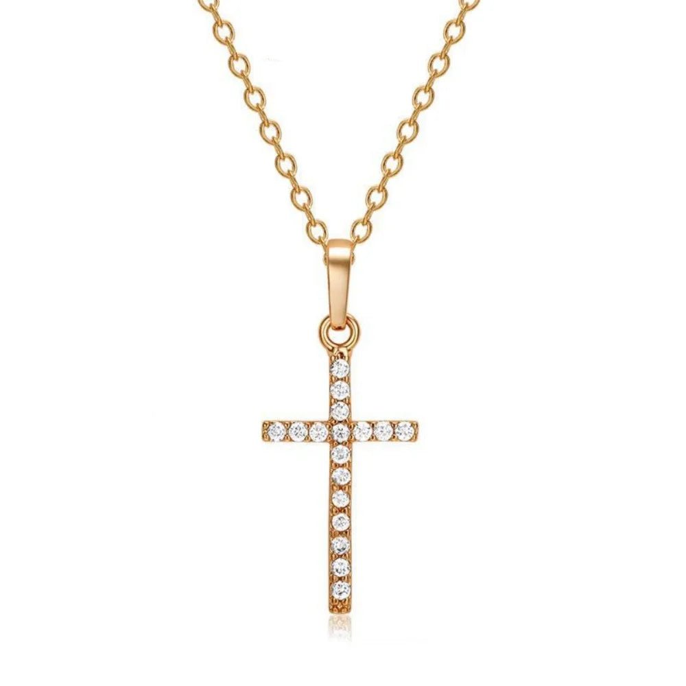 Cross Pendant Rhinestone Adjustable Necklaces - LaVie Jewelery