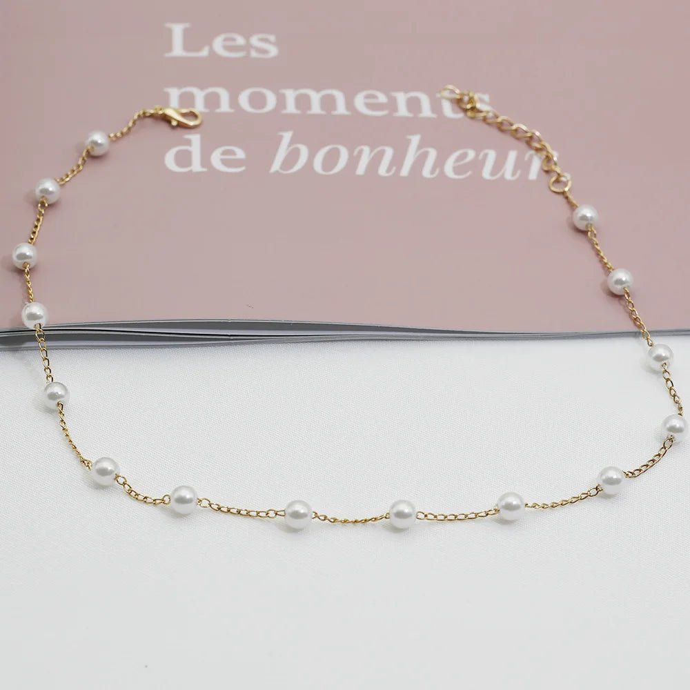 Gold Color Goth Beads Choker Neck Chain - LaVie Jewelery