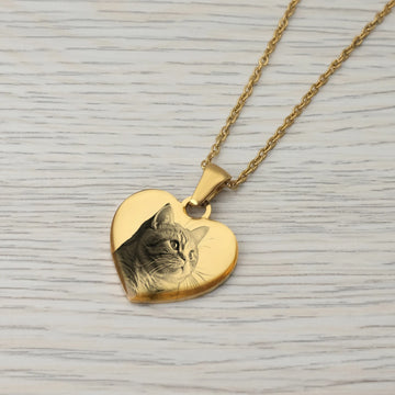 Picture Necklace Personalized for Women,Custom Photo Love Heart Projection Pendant,Customized Valentine's Day gift,gifts for mom - The LaVie Jewelry