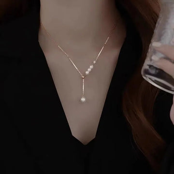 Gold Color New Beads Pearl Choker Necklace - LaVie Jewelery