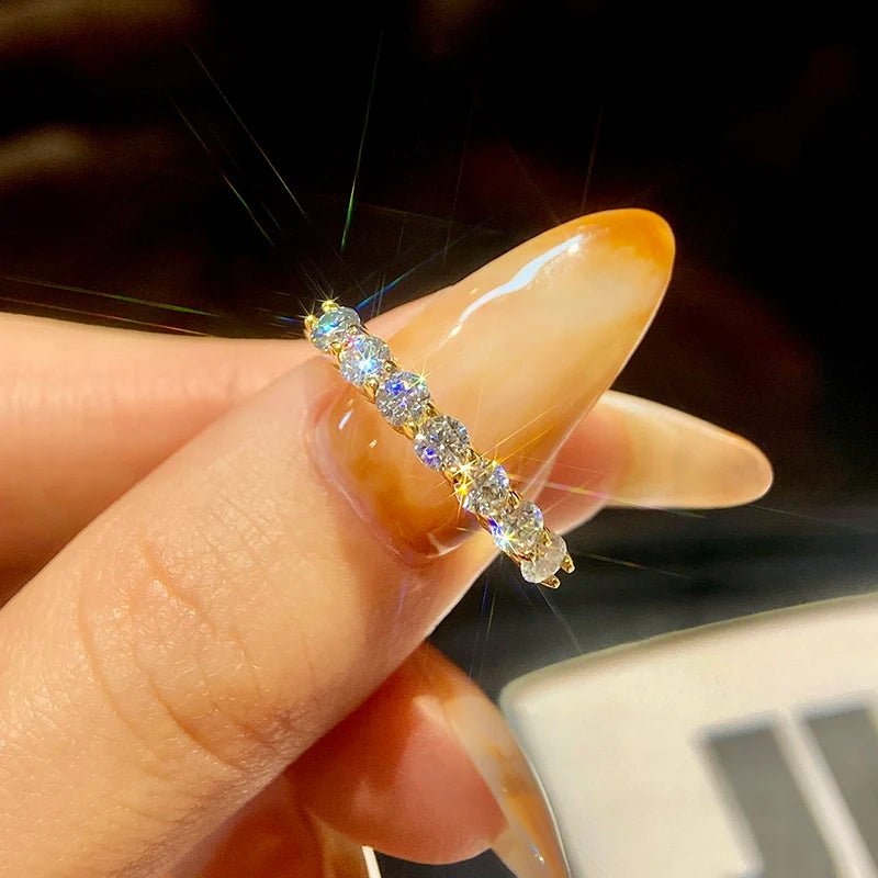 Luxary 925 Sterling Silver Real Moissanite Ring - LaVie Jewelery