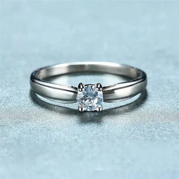 Single Round Cubic Zircon Rings - LaVie Jewelery