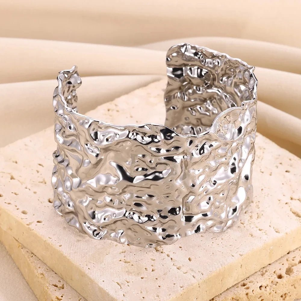 Exquisite Classic Gold Color Stainless Steel Bangles Cuff Bracelet - LaVie Jewelery