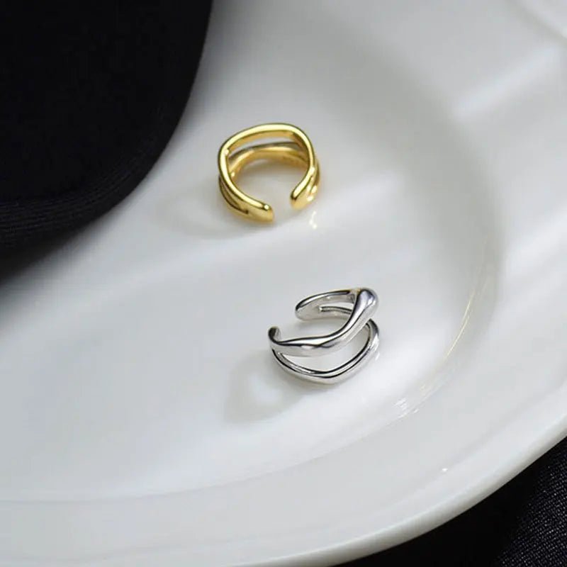 Ear Cuff Non - Piercing Double Layer Ear Clip Earrings - LaVie Jewelery