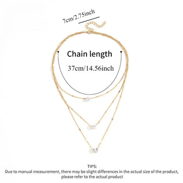 Multi - layer Star Heart Shape Water Drop Pendant Chain Necklace - LaVie Jewelery