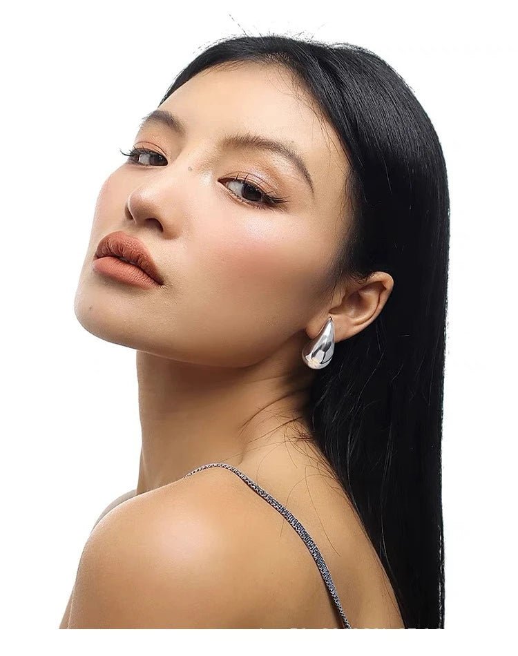 Gold Plated Teardrop Stud Earrings - LaVie Jewelery